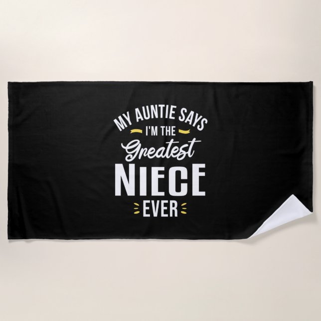 Serviette De Plage Je Suis Le Plus Grand Jour De Nièce (Devant)