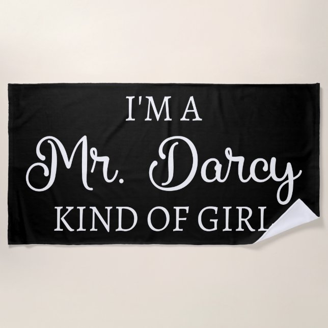 Serviette De Plage Je suis M. Darcy, genre de fille (Devant)