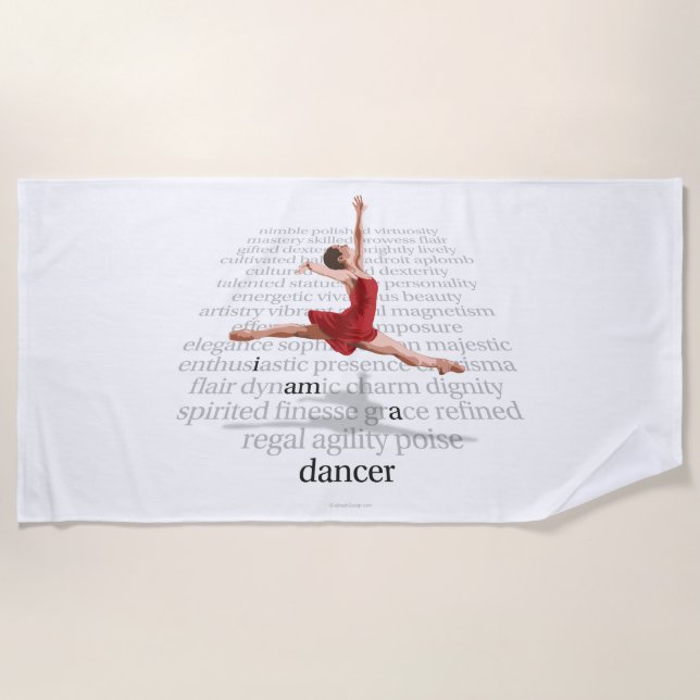 Serviette De Plage Je suis un danseur (Devant)