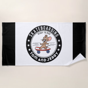 Serviette De Plage Jerry Skateboard - Prêt À Faire Du Ride