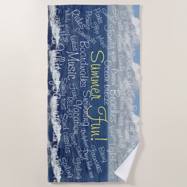 Serviette De Plage Jersey Shore des choses amusantes à faire (Devant)