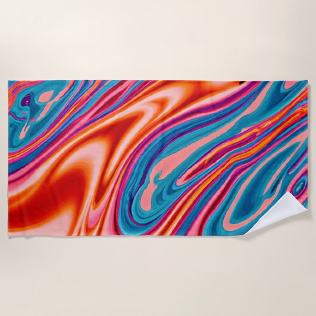 Serviette De Plage Jeu de couleurs attractif (Devant)