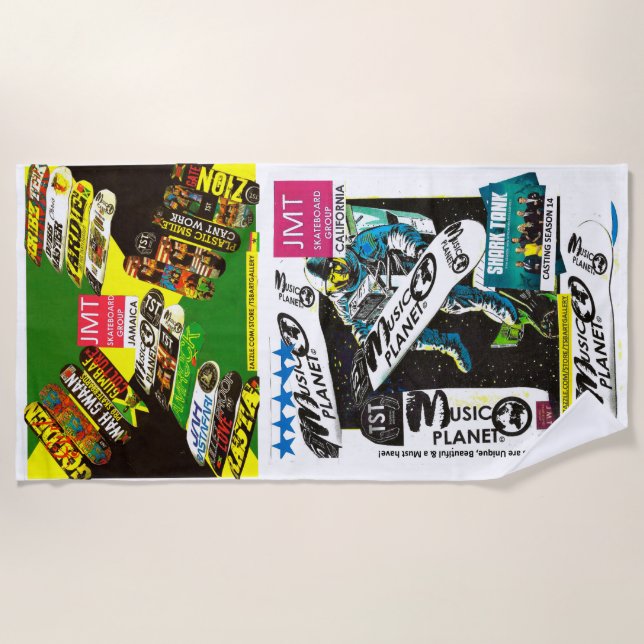 Serviette de plage JMT SK8 (Devant)