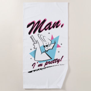Serviette De Plage Johnny Bravo - Homme Je suis assez Retro Graphic