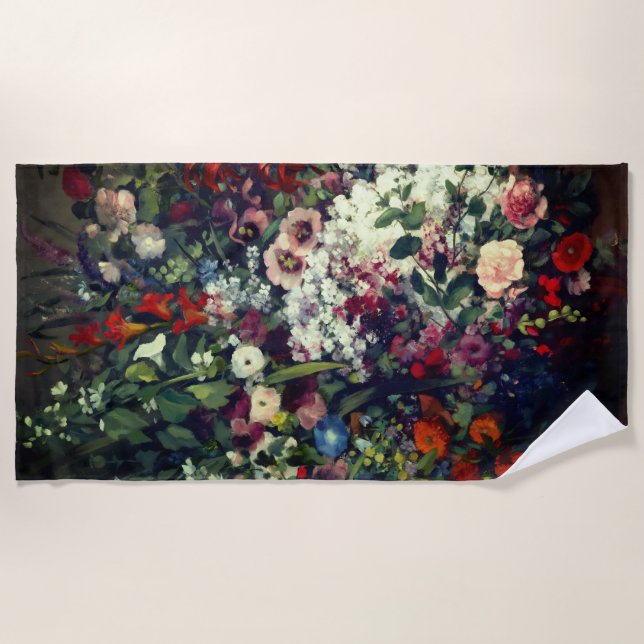 Serviette De Plage Joli bouquet de fleurs dans un vase (Devant)