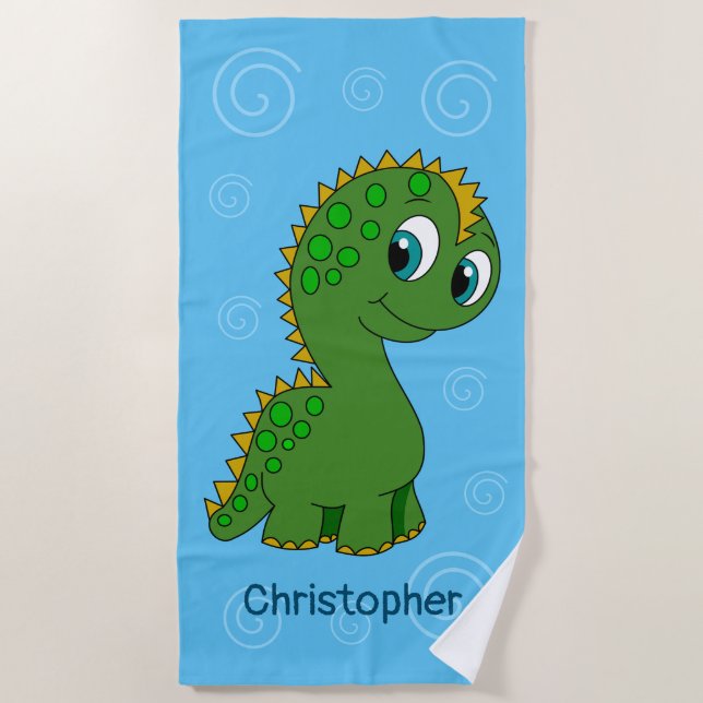 Serviette De Plage Joli dinosaure (Devant)