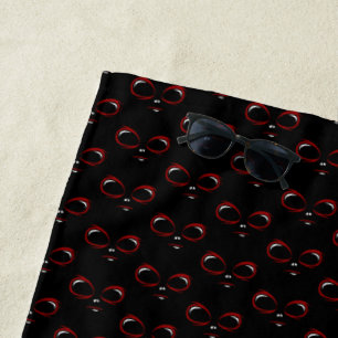 Serviette De Plage Joli monstre de visage d'ovni 