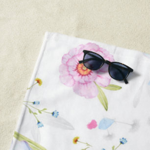 Serviette De Plage Joli motif floral