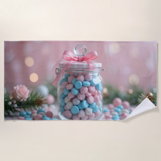 Serviette De Plage joli pot de bonbons sucrés