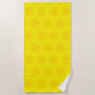 Serviette De Plage Joli soleil jaune motif moderne plaisir lumineux