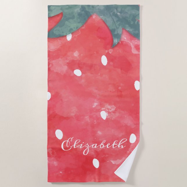 Serviette De Plage Jolie Aquarelle (Devant)
