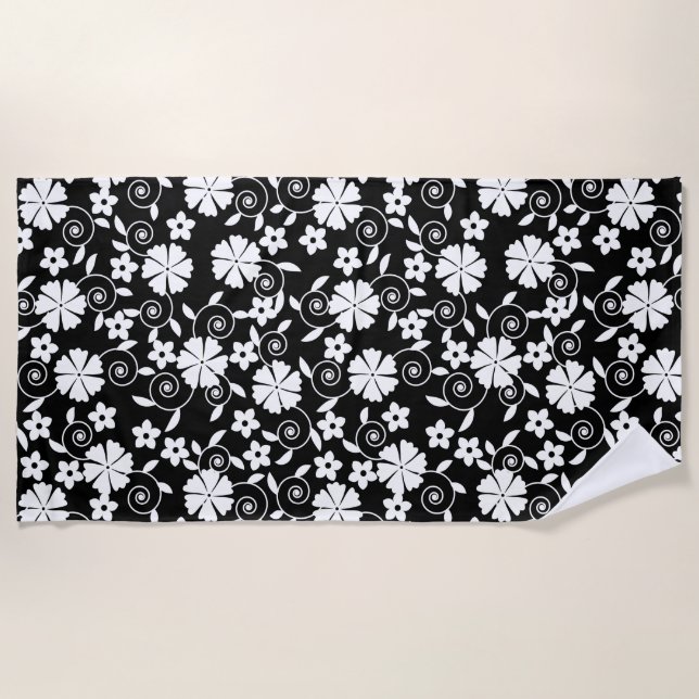 Serviette De Plage Jolie fleurs blanches motif LifeProof iPhone (Devant)