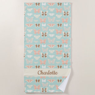 Serviette De Plage Jolie Motif de papillons fille