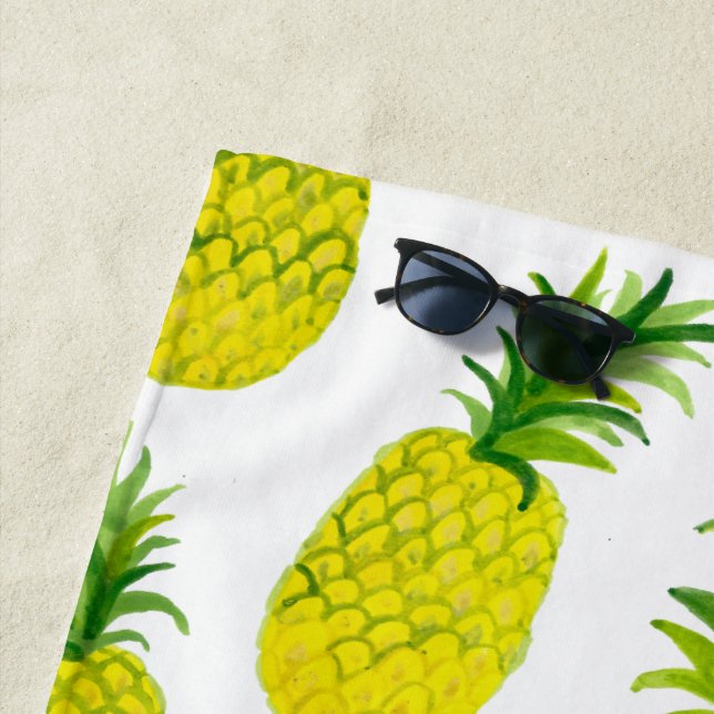 Serviette De Plage Jolies ananas Fruit été (En situation)