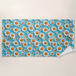 Serviette De Plage Jolies fleurs blanches