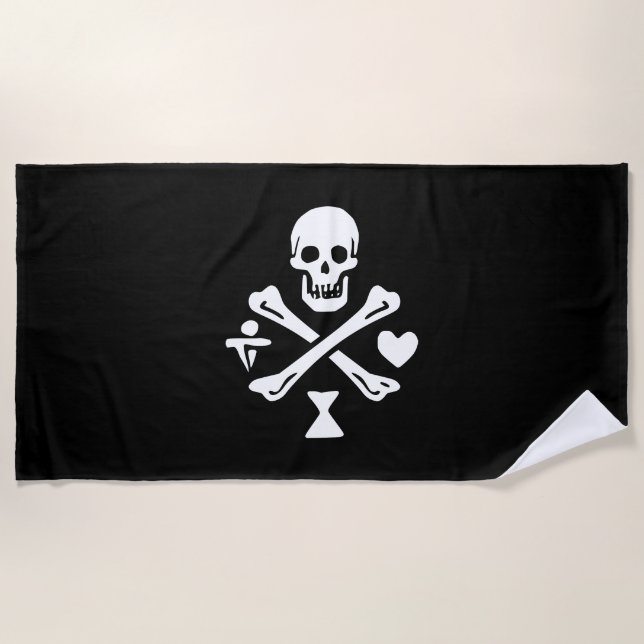Serviette de plage Jolly Roger de la saga des Pyra (Devant)