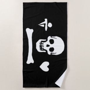 Serviette De Plage Jolly roger du drapeau de Stede Bonnet Pirate