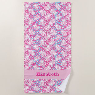 Serviette De Plage Jolly roger empreinte de léopard Pastel Goth