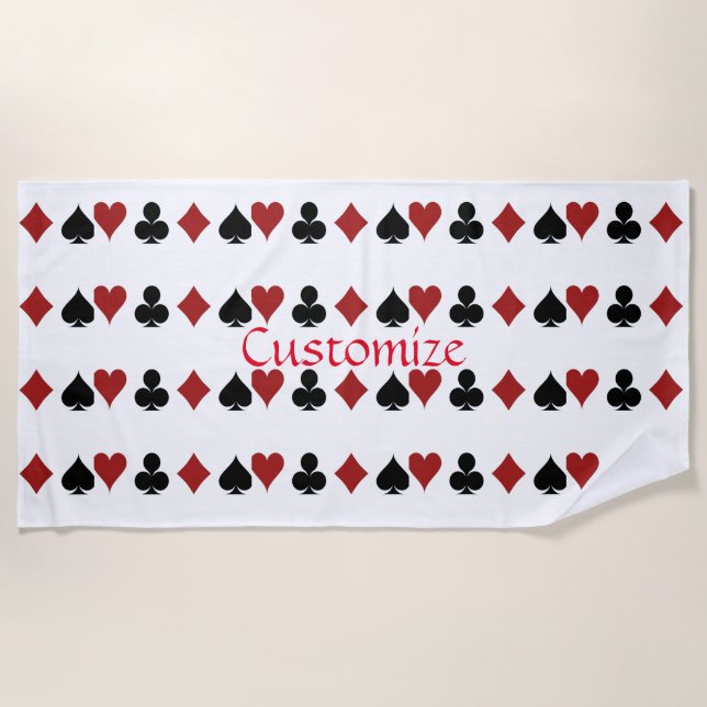 Serviette De Plage Jouer des combinaisons de carte Thunder_Cove (Devant)