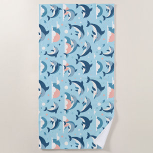 Serviette De Plage Jouer Motif de dauphins