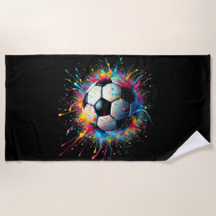 Serviette De Plage Joueur De Football cool Sport Pour Garçons Hommes 