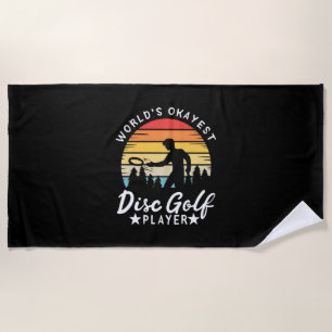 Serviette De Plage Joueur de golf World Okayest Disk