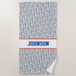 Serviette De Plage Joueur de volley-ball NOM Fun de sport