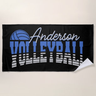 Serviette De Plage Joueur de volley-ball personnalisé AJOUTER UN NOM 