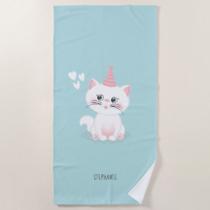 Serviette De Plage Jour Purr-fect Chat Anniversaire
