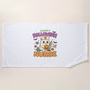Serviette De Plage Joyeuse chemise d'Halloween - Médicale mignonne