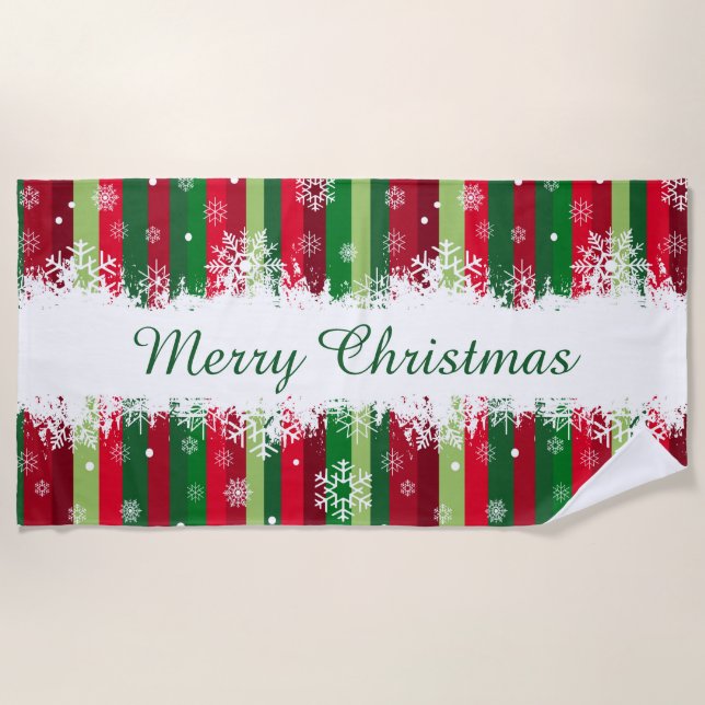 Serviette De Plage Joyeux Noël (Devant)