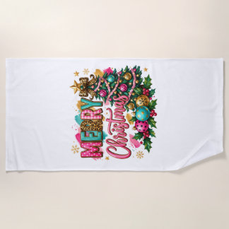 Serviette De Plage Joyeux Noël prépa