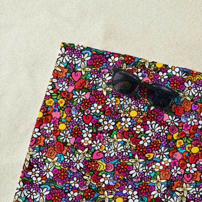 Serviette De Plage Joyful Garden (En situation)