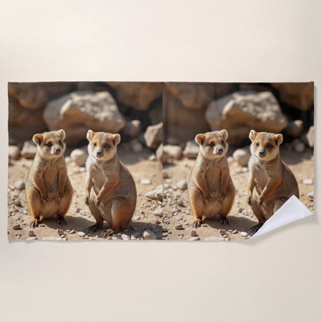 Serviette De Plage Jumeaux Quokka australiens (Devant)