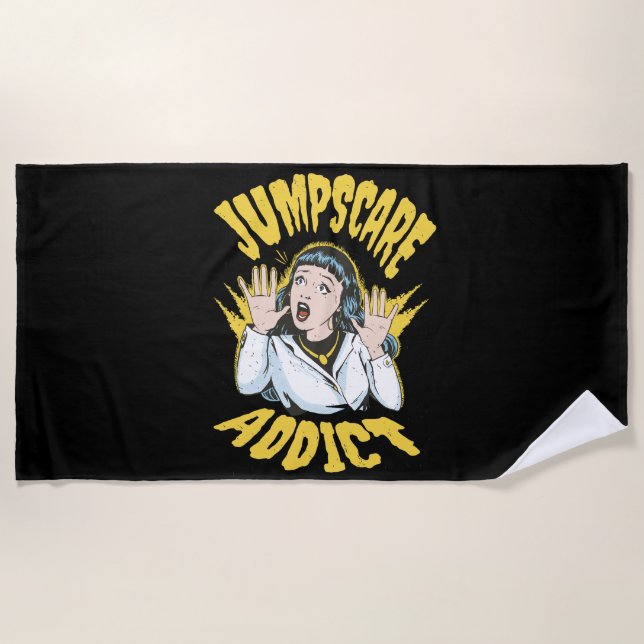 Serviette De Plage  Jumpscare Addict  (Devant)