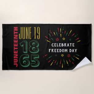 Serviette De Plage Juneteenth 19 juin 1865 Histoire des Noirs Feux d'