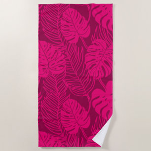 Serviette De Plage Jungle luxe - monstera et palmier