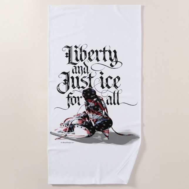 Serviette De Plage Juste la glace pour tous (hockey) (Devant)
