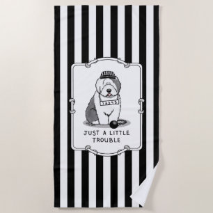 Serviette De Plage Juste un petit problème Vieux anglais Sheepdog Gre
