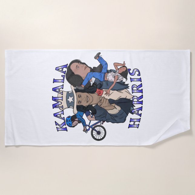 Serviette De Plage Kamala Harris Bootleg Rap (Devant)