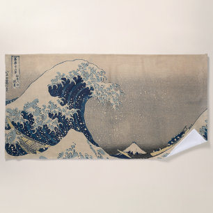Serviette De Plage Katsushika Hokusai. La Grande Vague au large de Ka