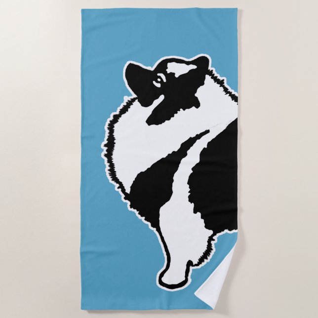Serviette De Plage Keeshond Graphics - Cute Original Chig Art (Devant)