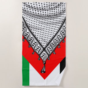 Serviette De Plage Keffiyeh Écharpe palestinienne tissu traditionnel