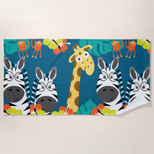 Serviette De Plage Kids Safari Nursery Beach