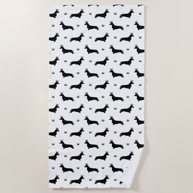 Serviette De Plage King Short Hair Dachshund - motif 1 (Devant)