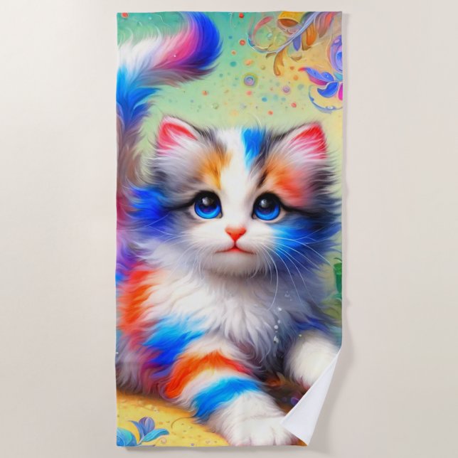 Serviette De Plage Kitten Art (Devant)