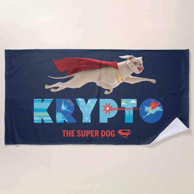 Serviette De Plage Krypto Le Super Chien (Devant)