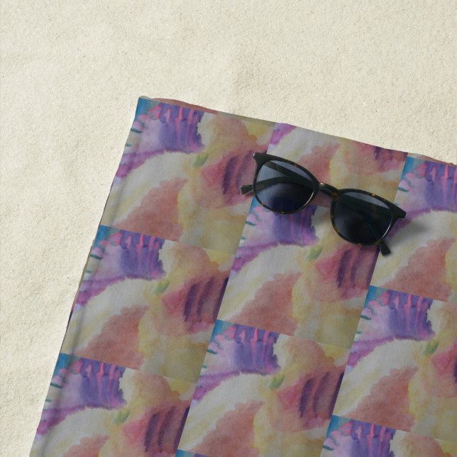 Serviette De Plage La barrière de corail Abstraite (En situation)