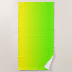 Serviette De Plage La couleur jaune verte et au néon au néon d'ombre