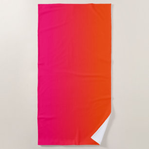 Serviette De Plage La couleur rose orange et au néon au néon d'ombre
